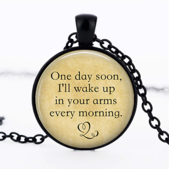 Jewelry - Wake up in your arms photo glass pendant